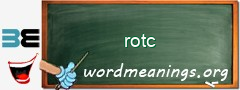 WordMeaning blackboard for rotc